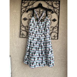 Zara Pineapple Print Dress - Size M - Multicolored